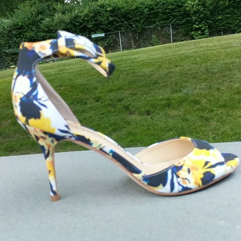 Yellow multi fabric sandal